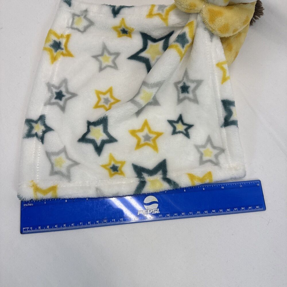 Little Beginnings Giraffe Plush Lovey Baby Blanket Yellow Blue Stars Security - Picture 3 of 10
